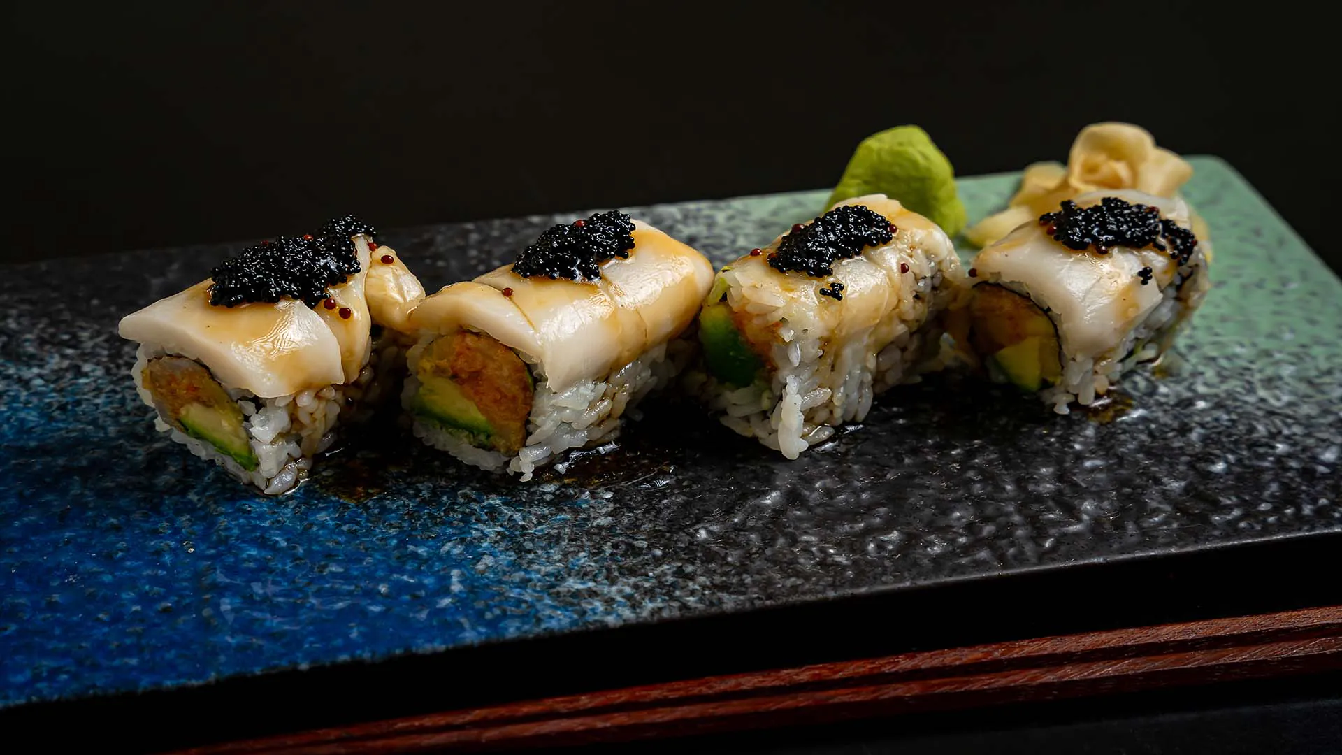 Crunchy scallop roll at Oishi Sushi & Izakaya, a Japanese Restaurant in Staten Island